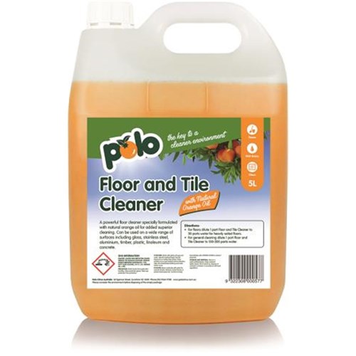 FLOOR AND TILE CLEANER WITH NAT ORANGE OIL 5L POLO CITRUS 3142005