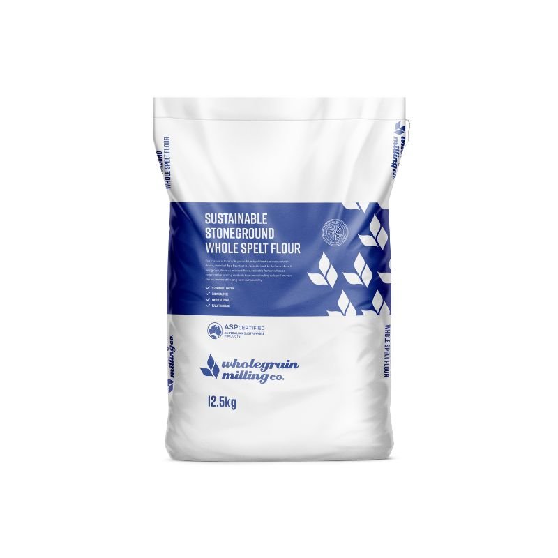 FLOUR SPELT WHOLE SUSTAINABLE WHOLEGRAIN MILLING 12.5KG BLUE