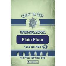 [PLAIN12.5] FLOUR PLAIN WHITE MANILDRA 12.5KG