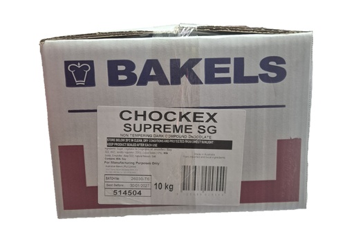 [BAK514504] CHOCOLATE DARK SUPREME CHOCKEX SG BAKELS 10kg 514504