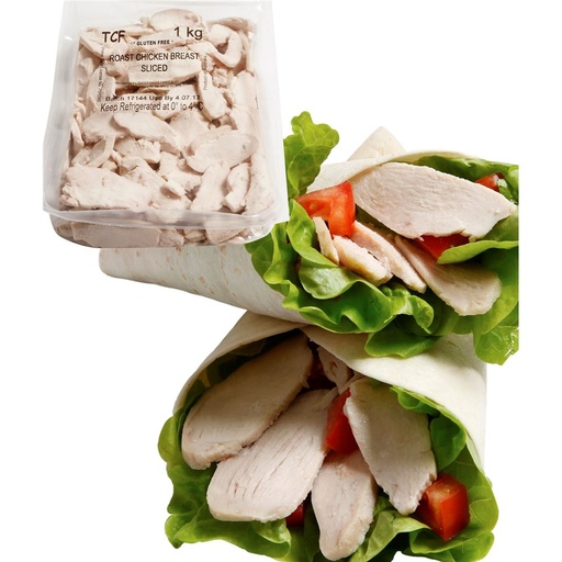 [FROZENCHICK] CHICKEN BREAST COOKED SLICED 1kg FROZEN TENDER CHOICE BAG SELL